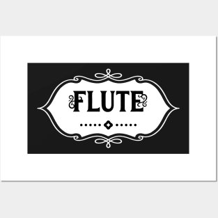 White Flute Emblem Posters and Art